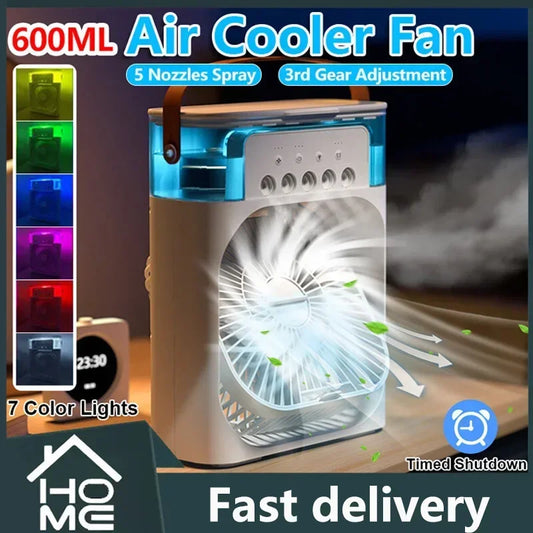 Aire Acondicionado Portátil con Humidificador y Ventilador 3 Velocidades