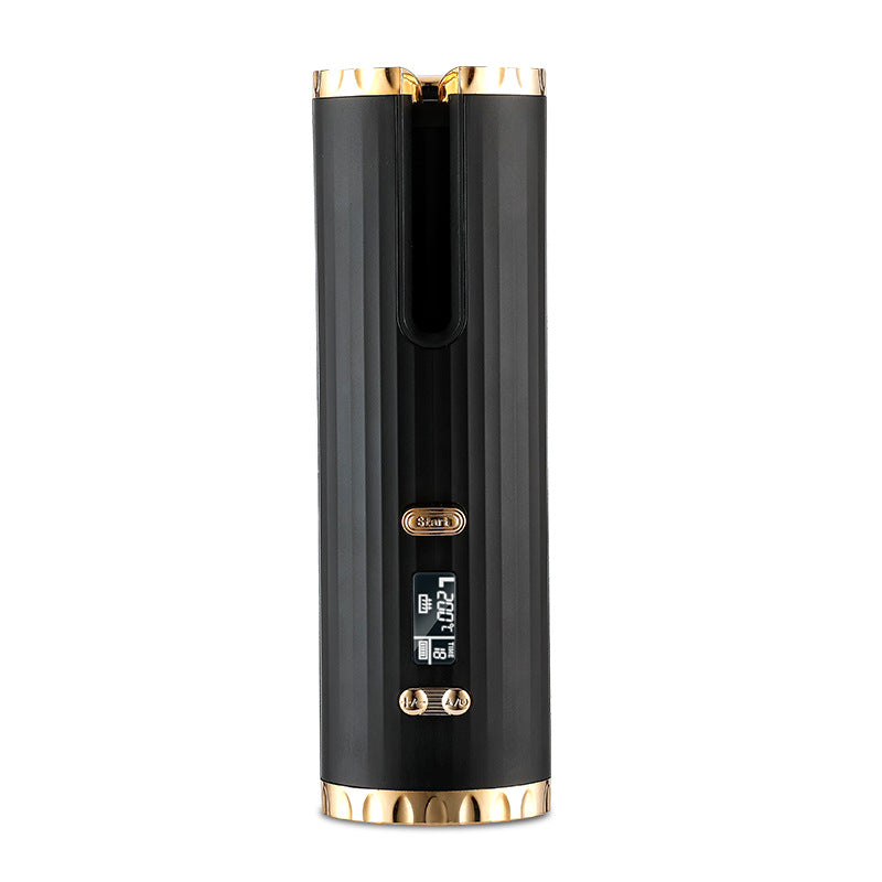 Rizador de pelo inalámbrico para ondas y rizos Pantalla LCD portátil 6 configuraciones de calor y temporizadores Rizador automático inalámbrico para viajes y uso doméstico.