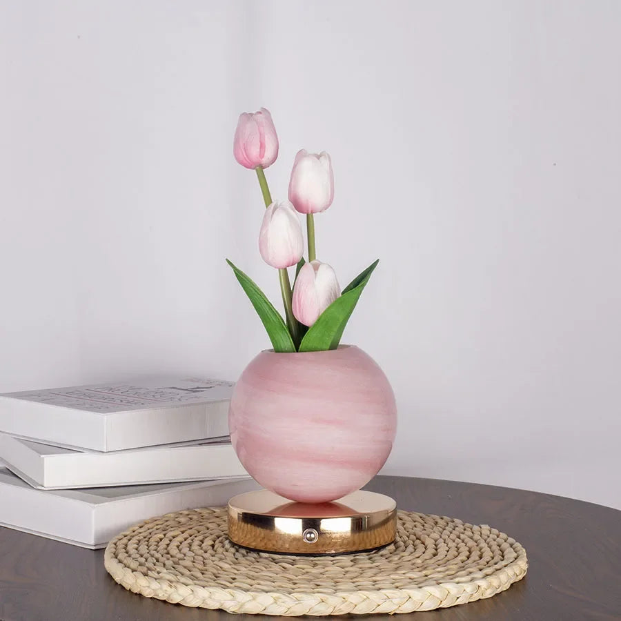 Lámpara nocturna LED de tulipanes recargable por USB