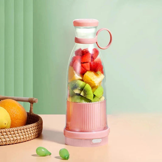 Batidora de jugo eléctrica Exprimidor de frutas portátil Batido recargable USB Mini botella de viaje multifunción Cocina Hogar