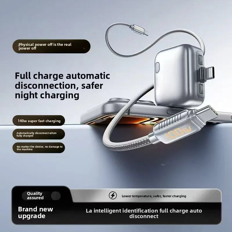 Cargador Rápido 140W USB-C con Desconexión Automática