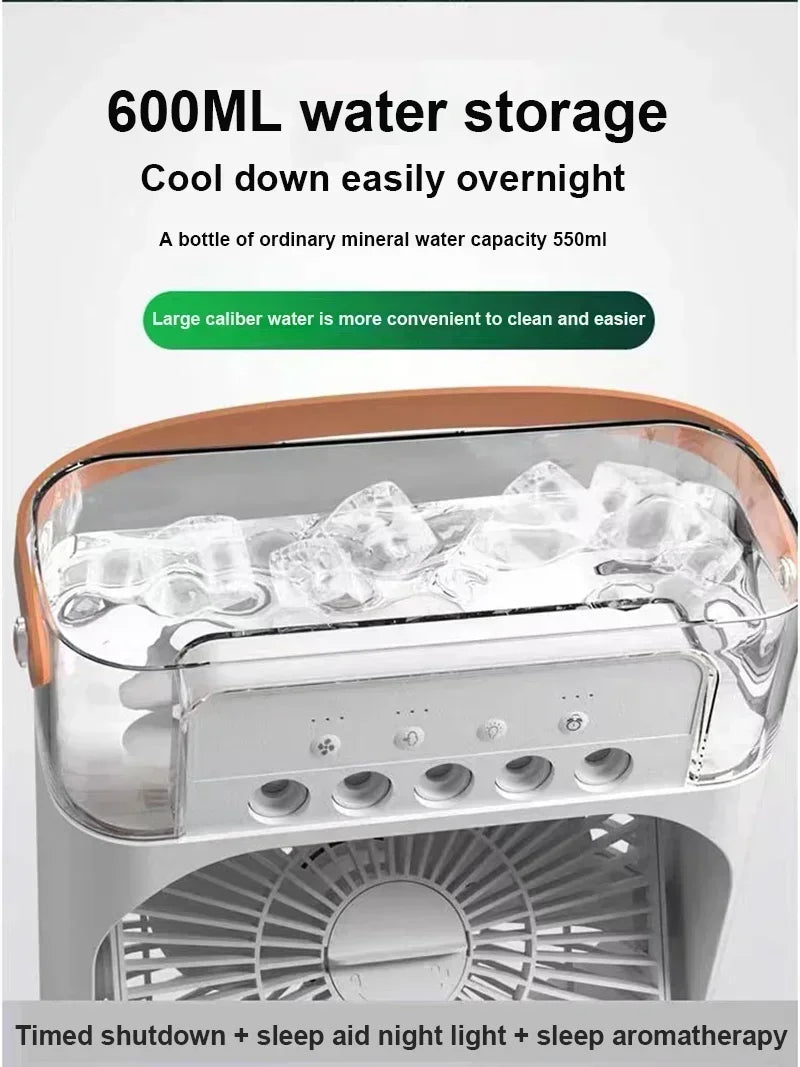 Aire Acondicionado Portátil con Humidificador y Ventilador 3 Velocidades