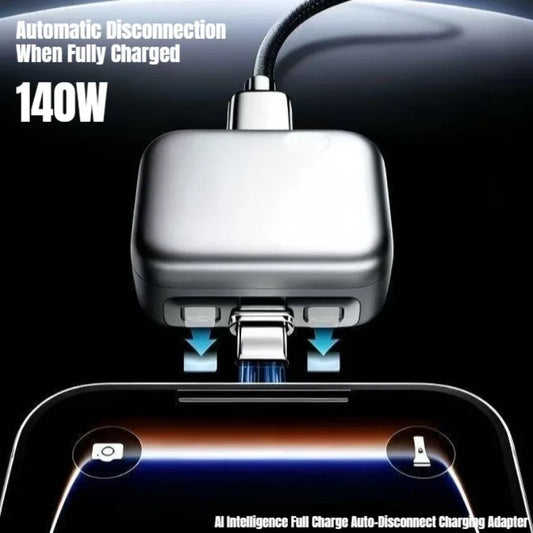 Cargador Rápido 140W USB-C con Desconexión Automática
