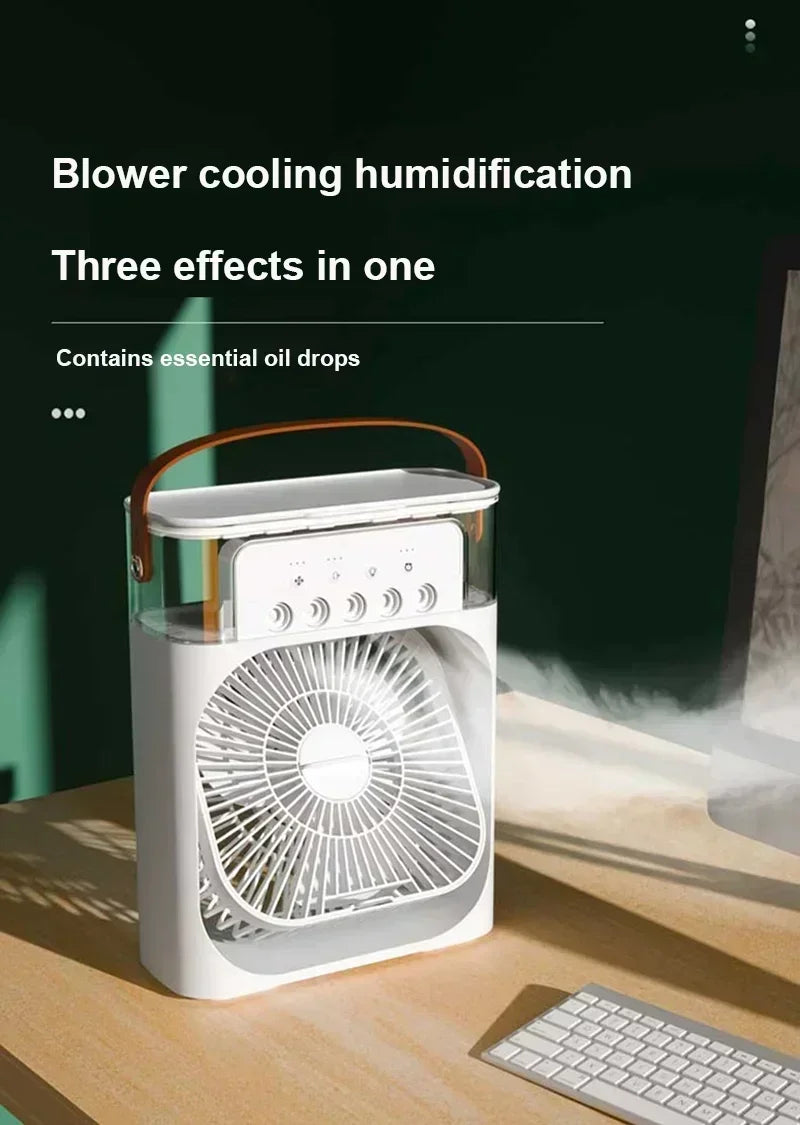 Aire Acondicionado Portátil con Humidificador y Ventilador 3 Velocidades