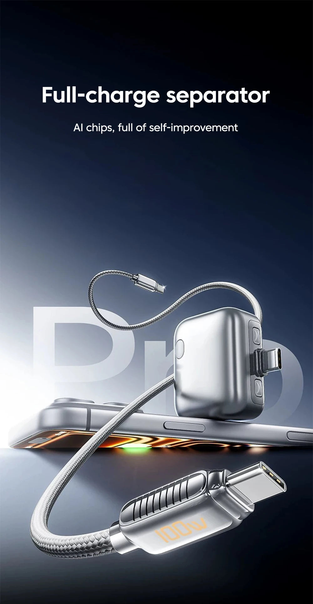 Adaptador Inteligente USB-C con Corte Automático de Carga | Hasta 140W