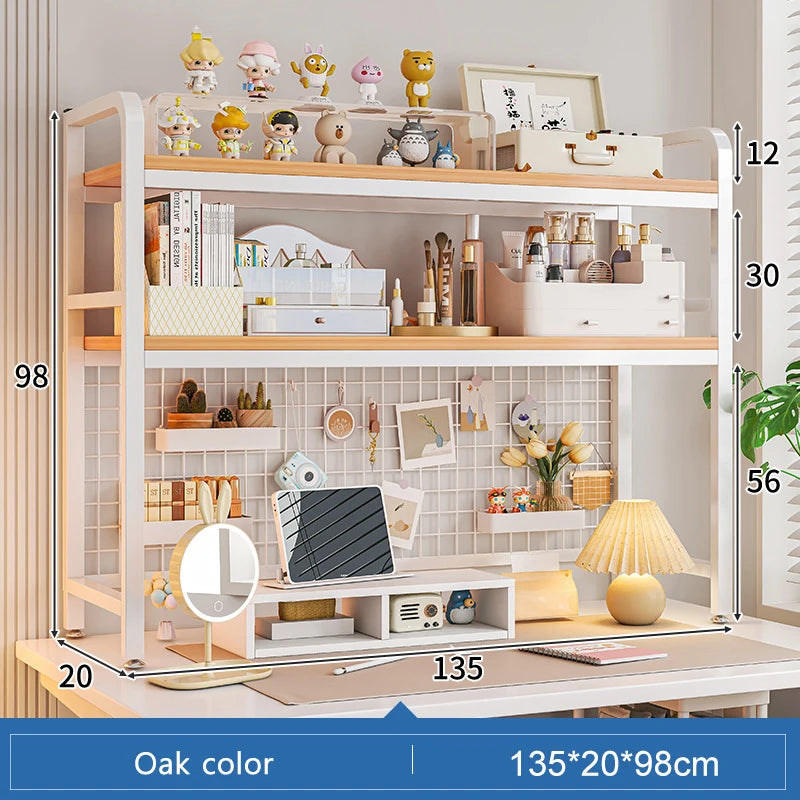 Estantería de Sobremesa Minimalista | Estructura de Acero y Baldas de Madera