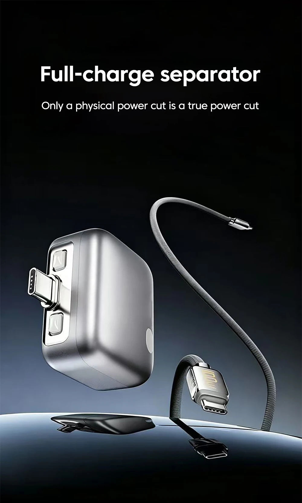 Adaptador Inteligente USB-C con Corte Automático de Carga | Hasta 140W