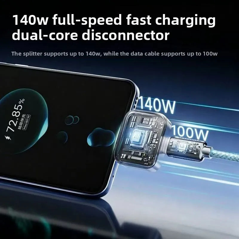 Cargador Rápido 140W USB-C con Desconexión Automática