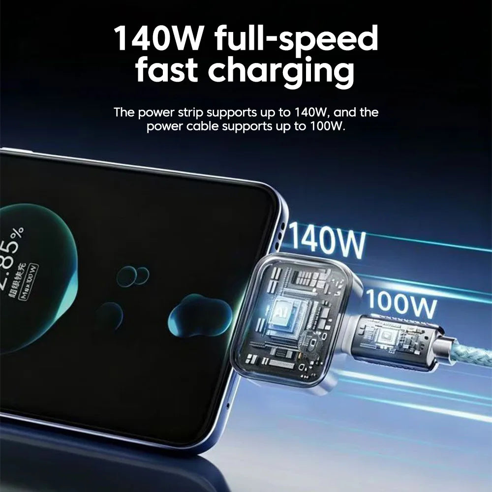 Adaptador Inteligente USB-C con Corte Automático de Carga | Hasta 140W