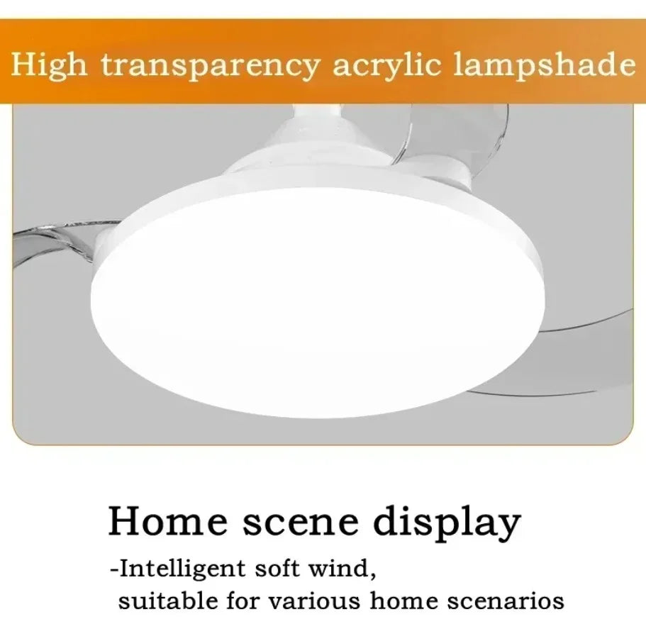 Ventilador de Techo Invisible con Luz LED y Mando a Distancia – Casquillo E27