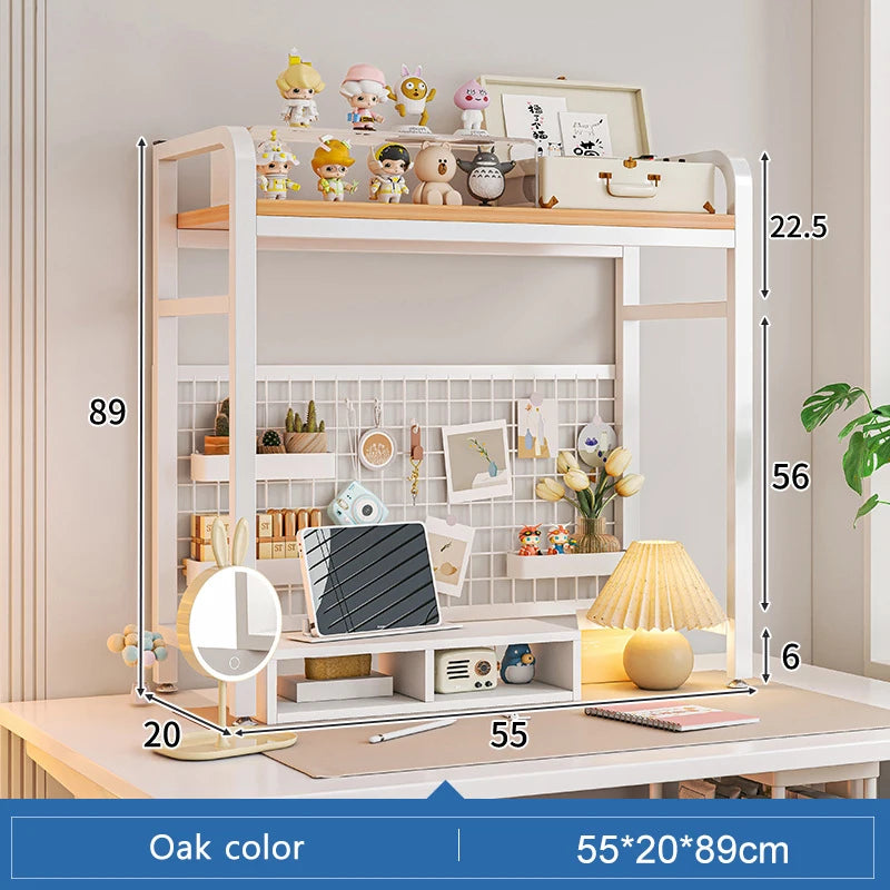 Estantería de Sobremesa Minimalista | Estructura de Acero y Baldas de Madera