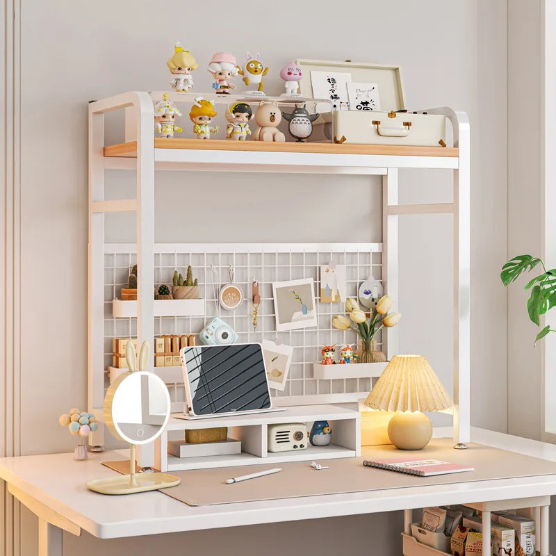 Estantería de Sobremesa Minimalista | Estructura de Acero y Baldas de Madera