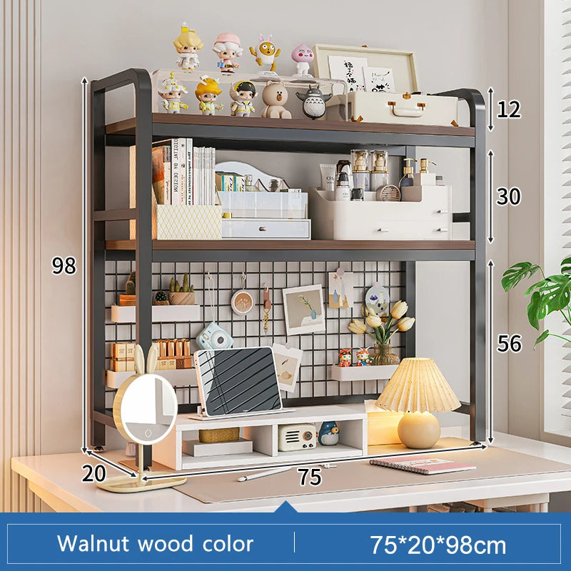Estantería de Sobremesa Minimalista | Estructura de Acero y Baldas de Madera