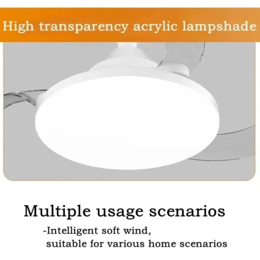 Ventilador de Techo Invisible con Luz LED y Mando a Distancia – Casquillo E27