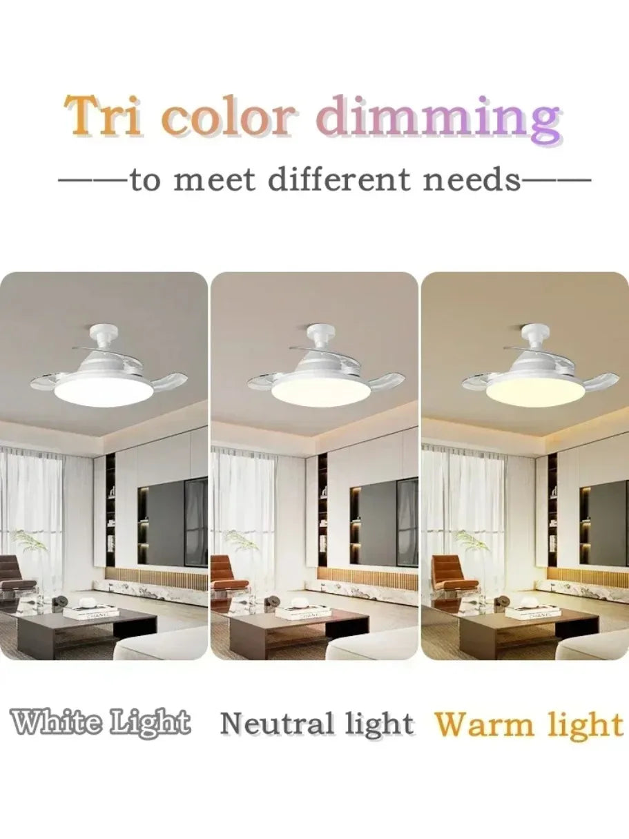 Ventilador de Techo Invisible con Luz LED y Mando a Distancia – Casquillo E27