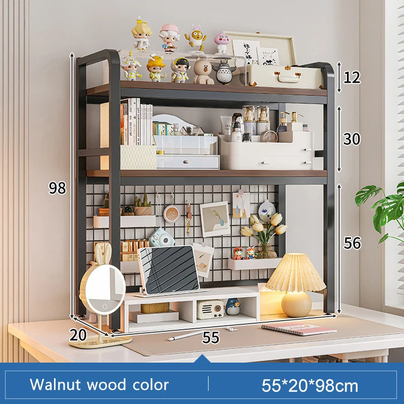 Estantería de Sobremesa Minimalista | Estructura de Acero y Baldas de Madera