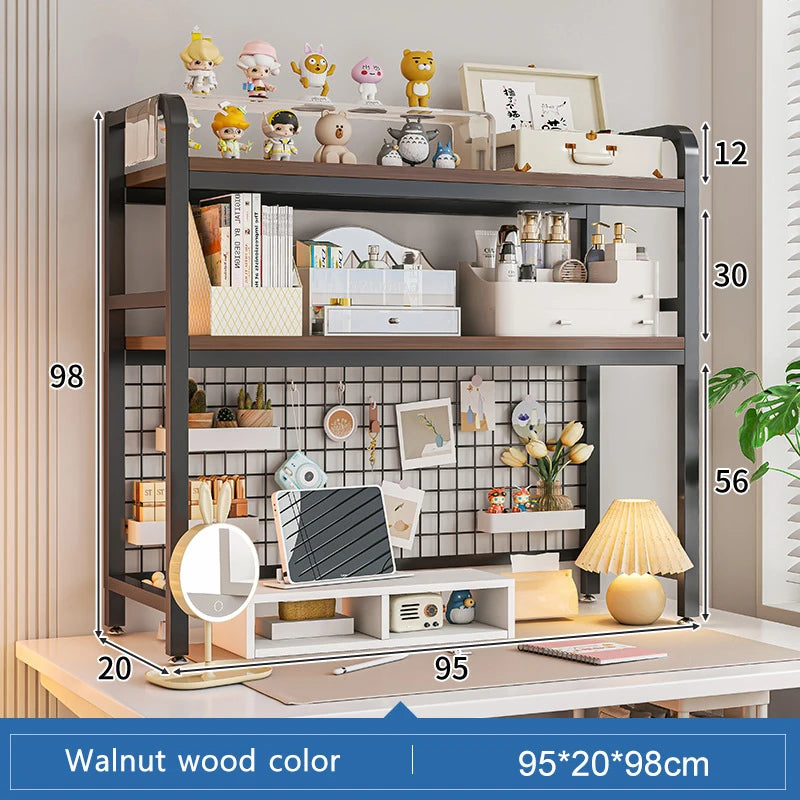 Estantería de Sobremesa Minimalista | Estructura de Acero y Baldas de Madera