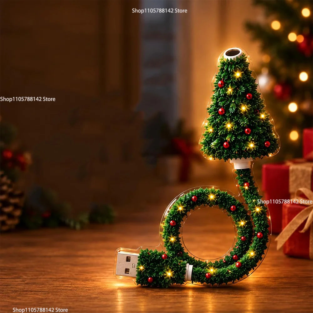 Proyector de luz nocturna con árbol de Navidad