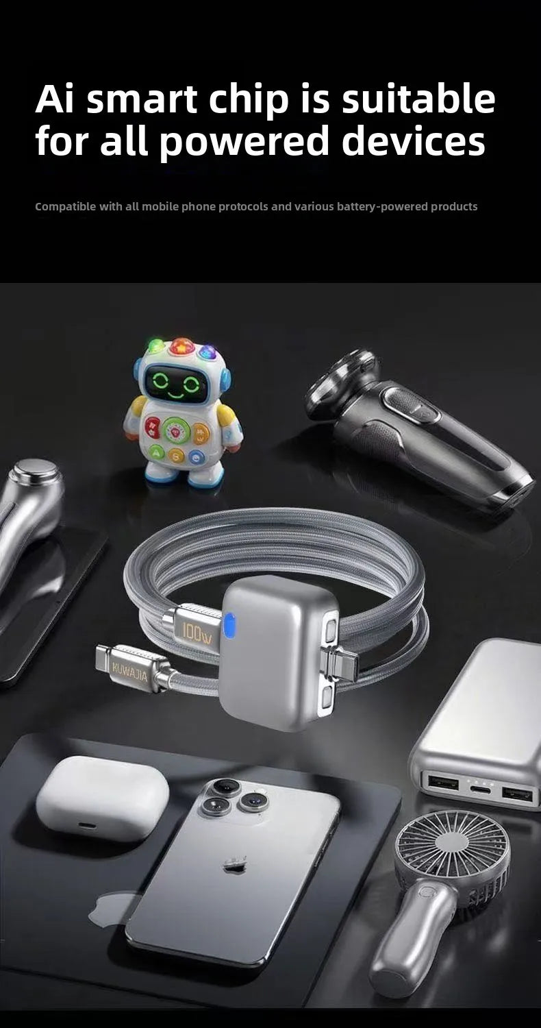 Cargador Rápido 140W USB-C con Desconexión Automática
