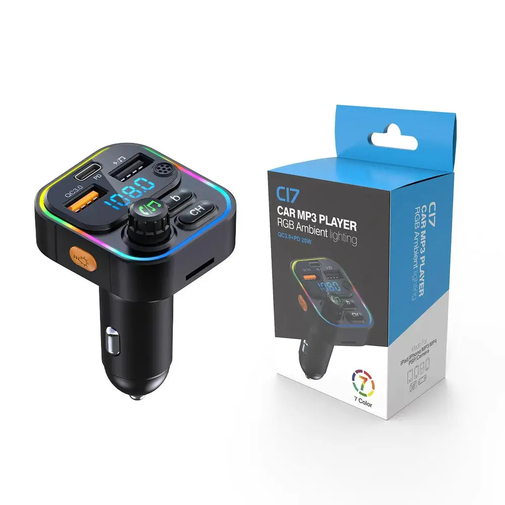 Transmisor FM Bluetooth 5.3 para Coche | Manos Libres y Carga Rápida PD 20W + QC 3.0