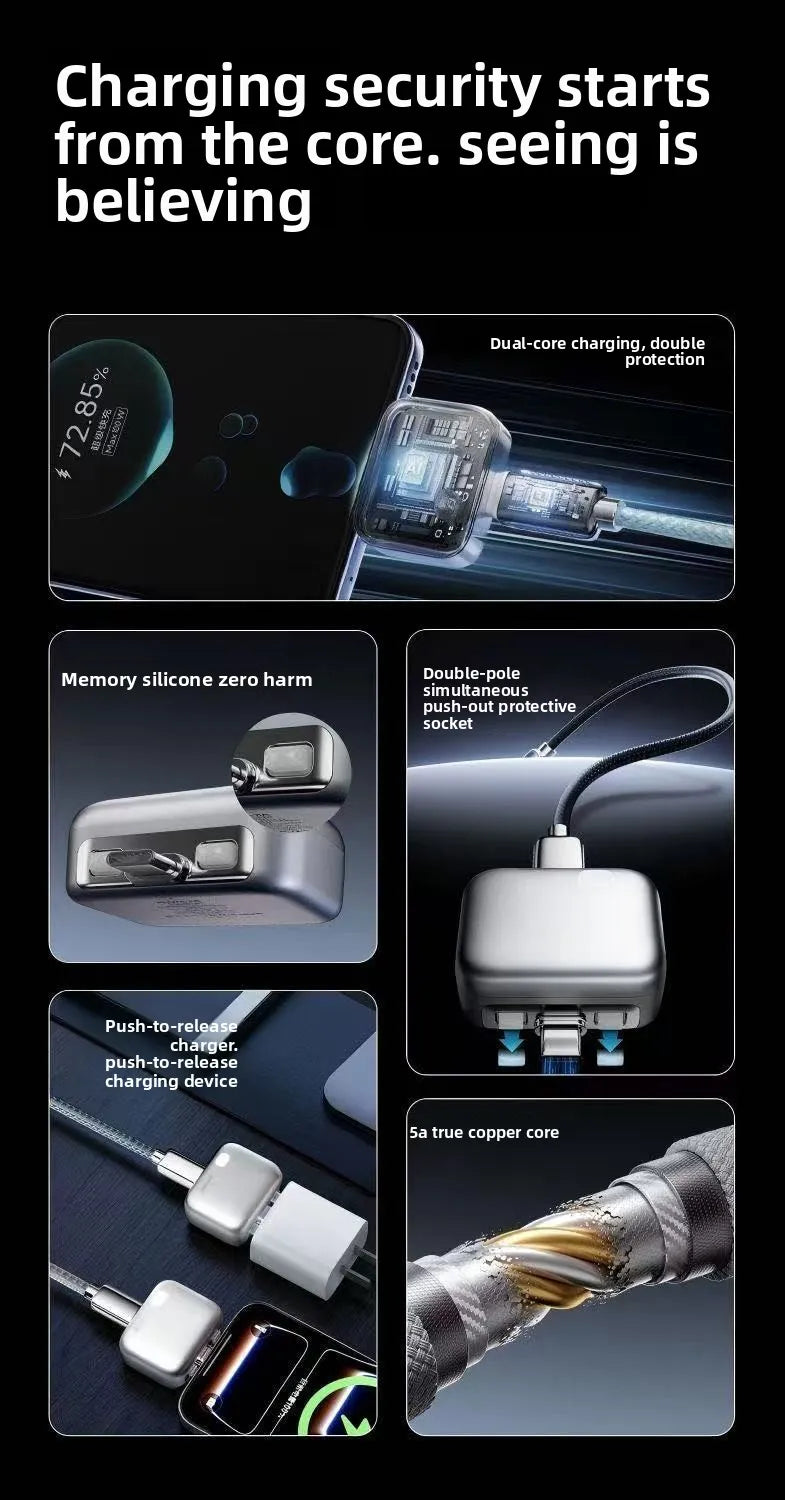Cargador Rápido 140W USB-C con Desconexión Automática
