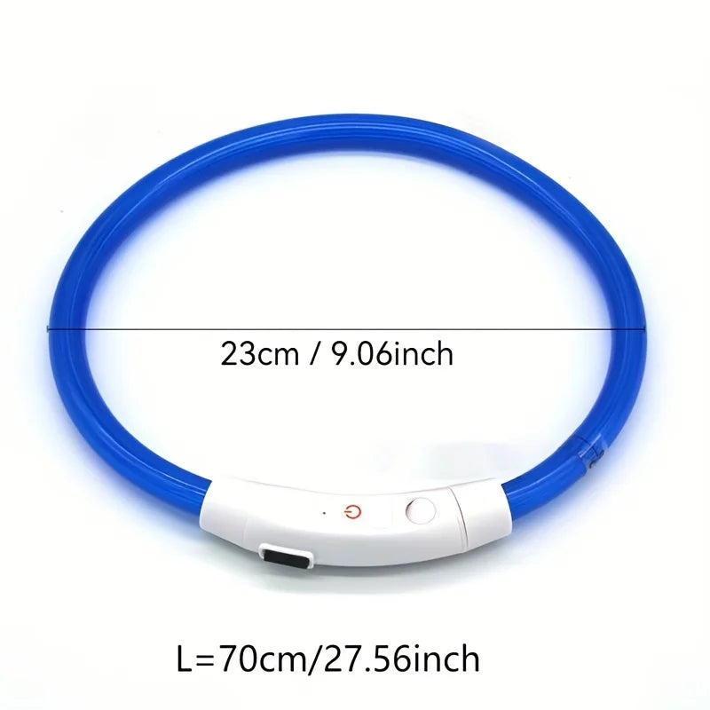 Collar LED Luminoso para Perros Recargable USB | Anti-Pérdida Nocturno