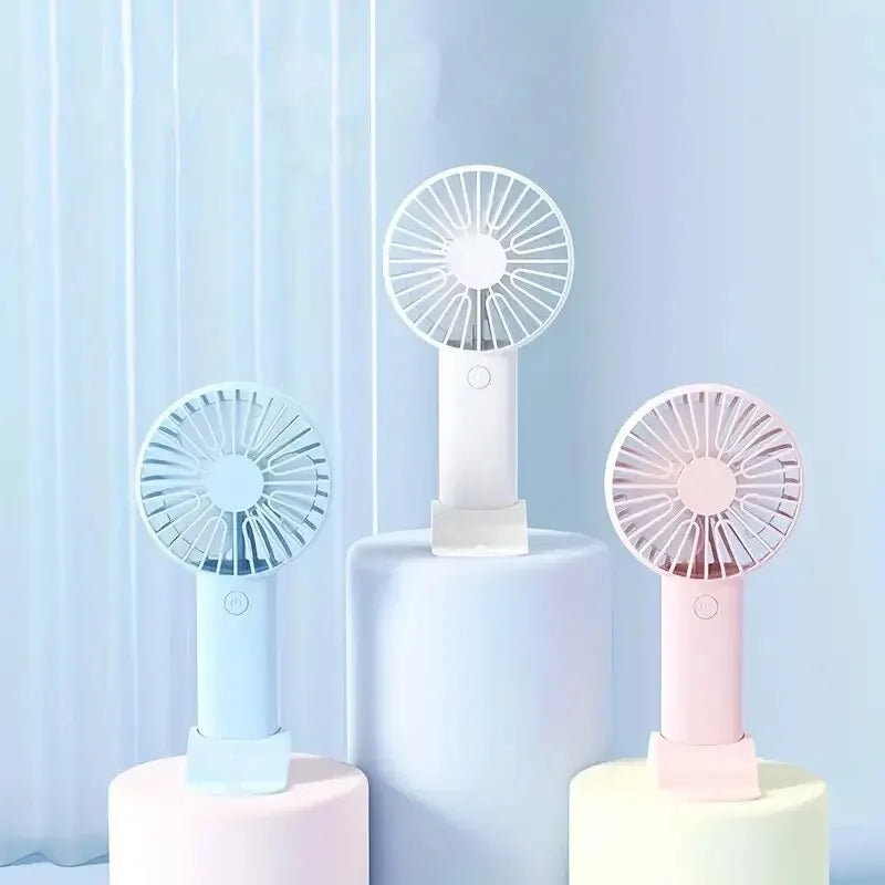 Mini Ventilador USB de Mano con Soporte para Móvil | Portátil 3 Velocidades