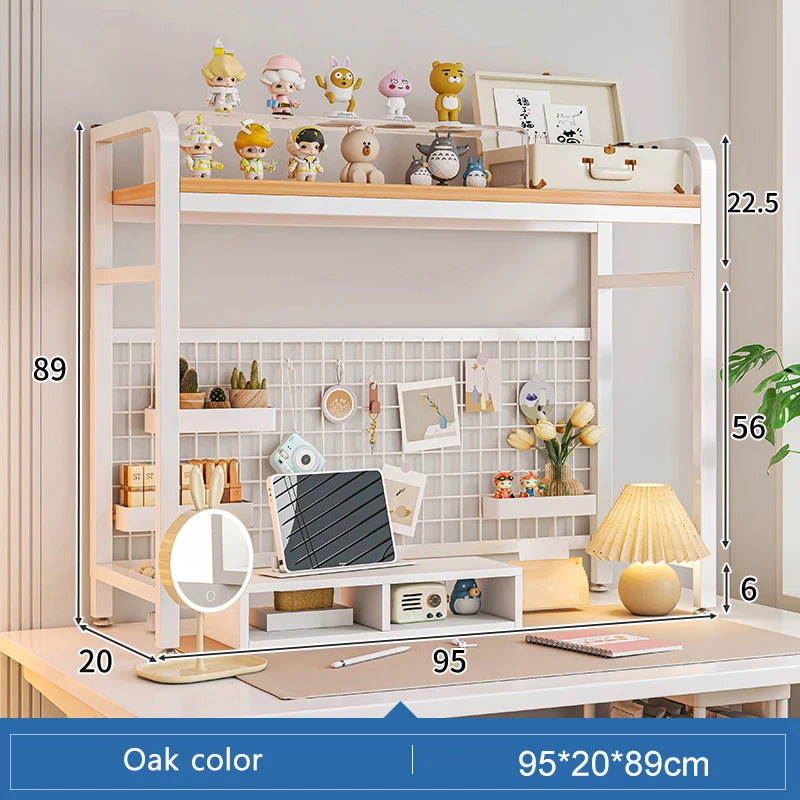 Estantería de Sobremesa Minimalista | Estructura de Acero y Baldas de Madera