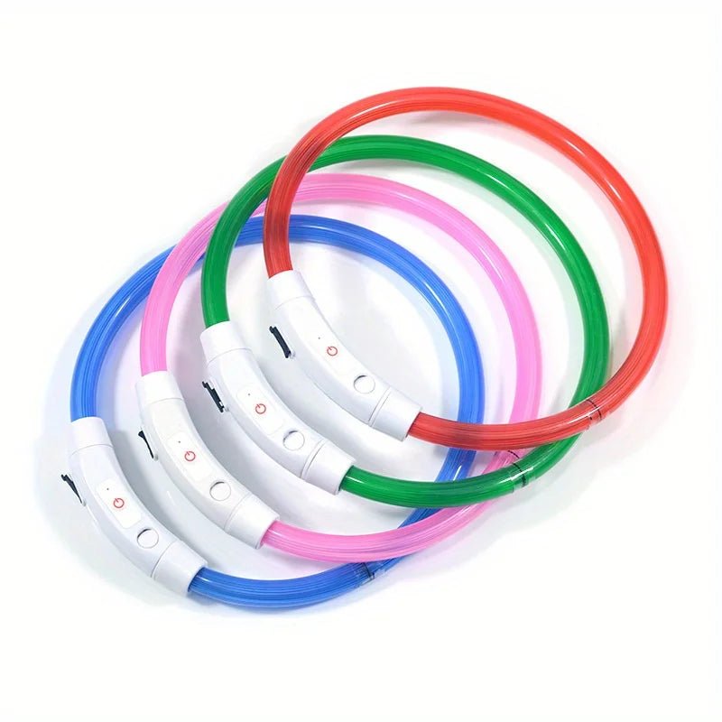 Collar LED Luminoso para Perros Recargable USB | Anti-Pérdida Nocturno