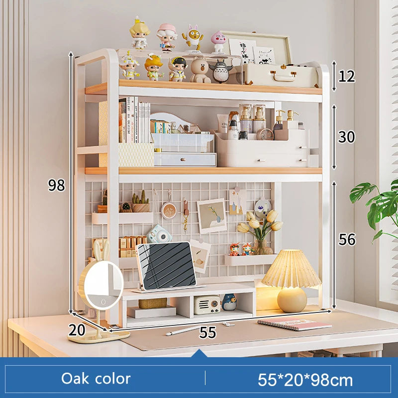 Estantería de Sobremesa Minimalista | Estructura de Acero y Baldas de Madera