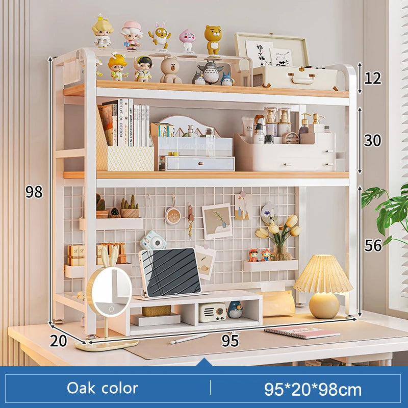 Estantería de Sobremesa Minimalista | Estructura de Acero y Baldas de Madera