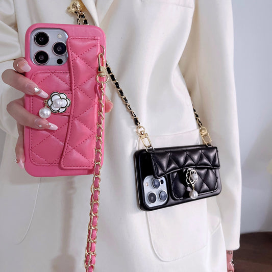 cadena de bolsa de tarjetas adecuada para iPhone 17Pro Max 16 15 14 13 Funda de teléfono