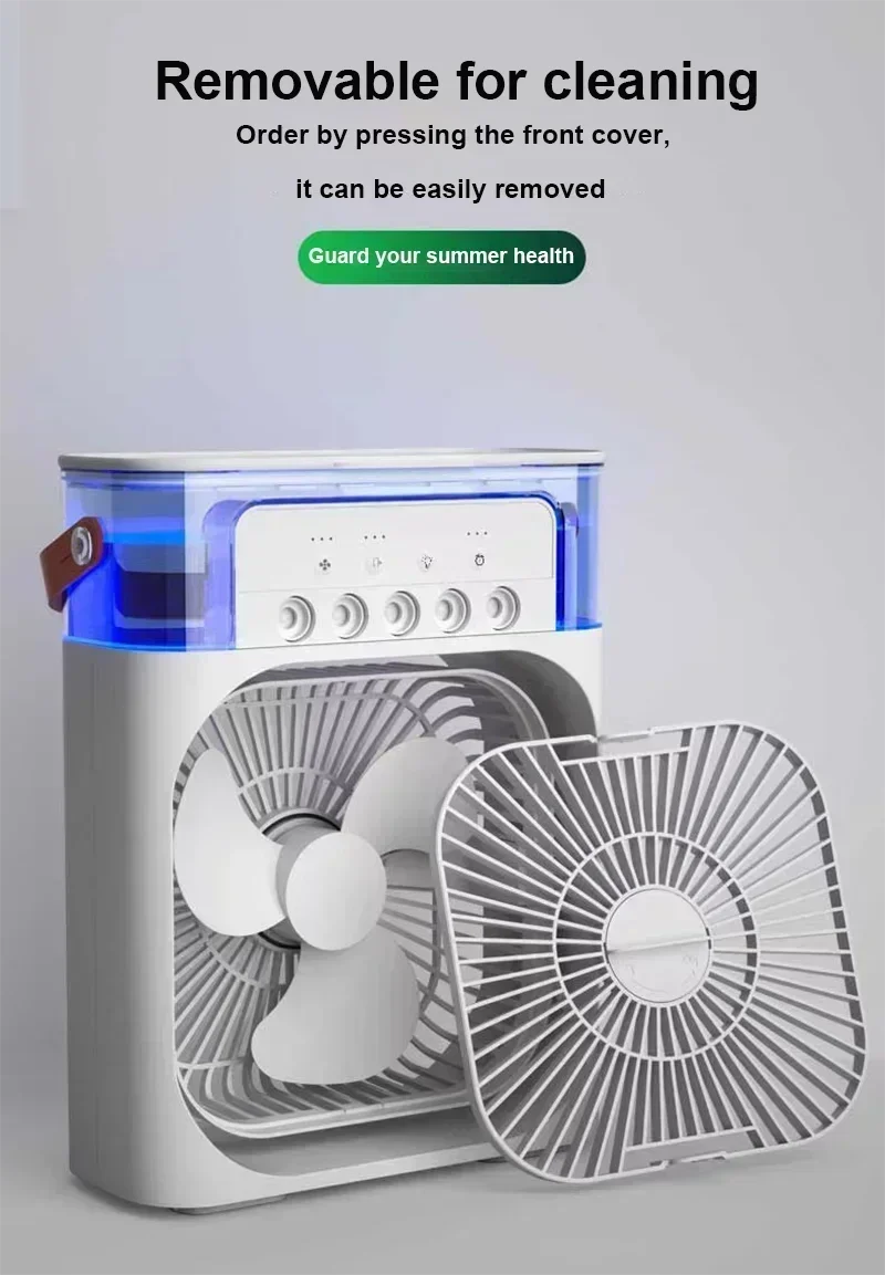 Aire Acondicionado Portátil con Humidificador y Ventilador 3 Velocidades