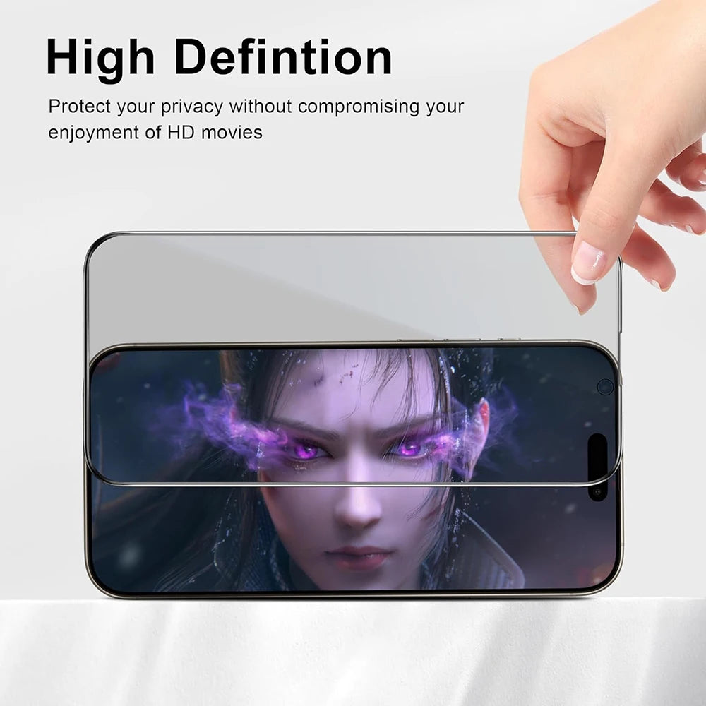 Pack de 4 Protectores de Pantalla Antiespía para iPhone | Cristal Templado 9H