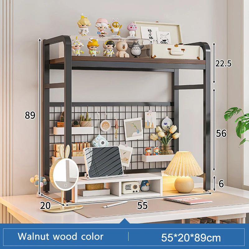 Estantería de Sobremesa Minimalista | Estructura de Acero y Baldas de Madera
