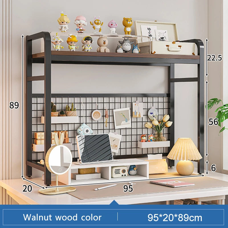 Estantería de Sobremesa Minimalista | Estructura de Acero y Baldas de Madera