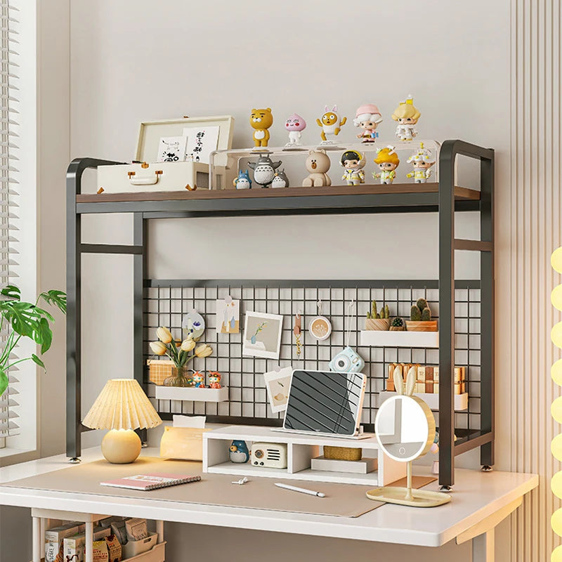 Estantería de Sobremesa Minimalista | Estructura de Acero y Baldas de Madera