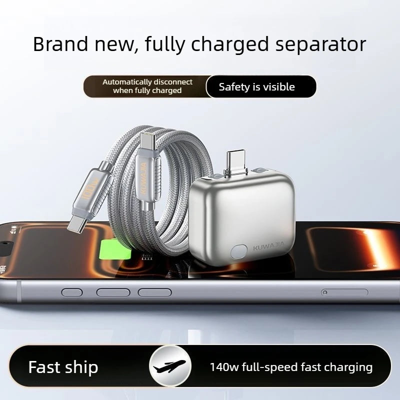 Cargador Rápido 140W USB-C con Desconexión Automática