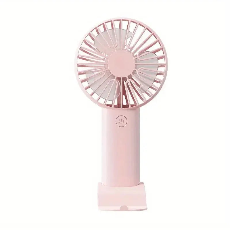 Mini Ventilador USB de Mano con Soporte para Móvil | Portátil 3 Velocidades