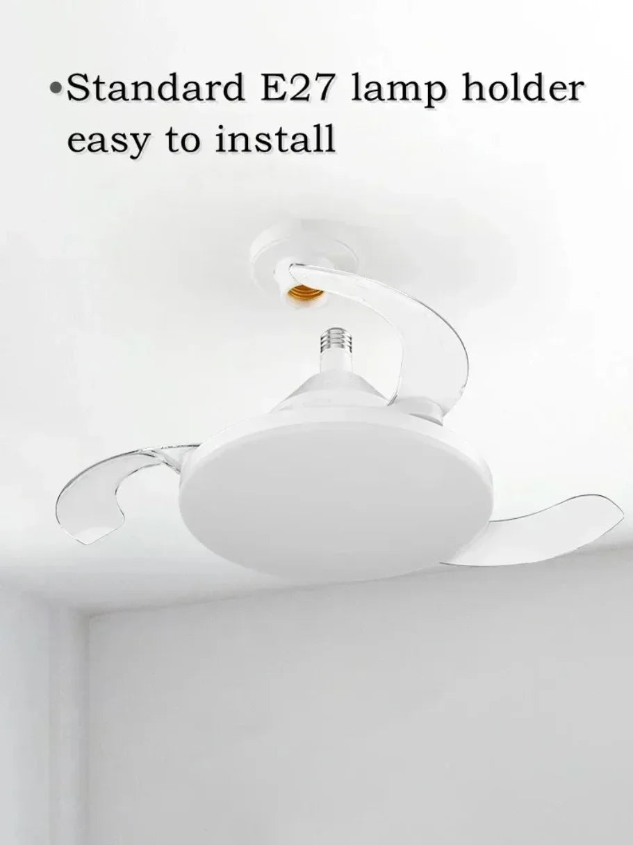Ventilador de Techo Invisible con Luz LED y Mando a Distancia – Casquillo E27