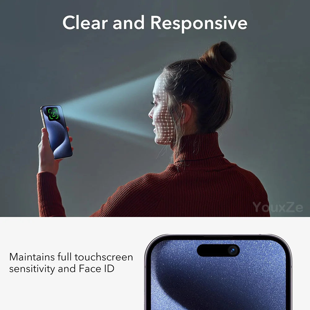 Pack de 4 Protectores de Pantalla Antiespía para iPhone | Cristal Templado 9H
