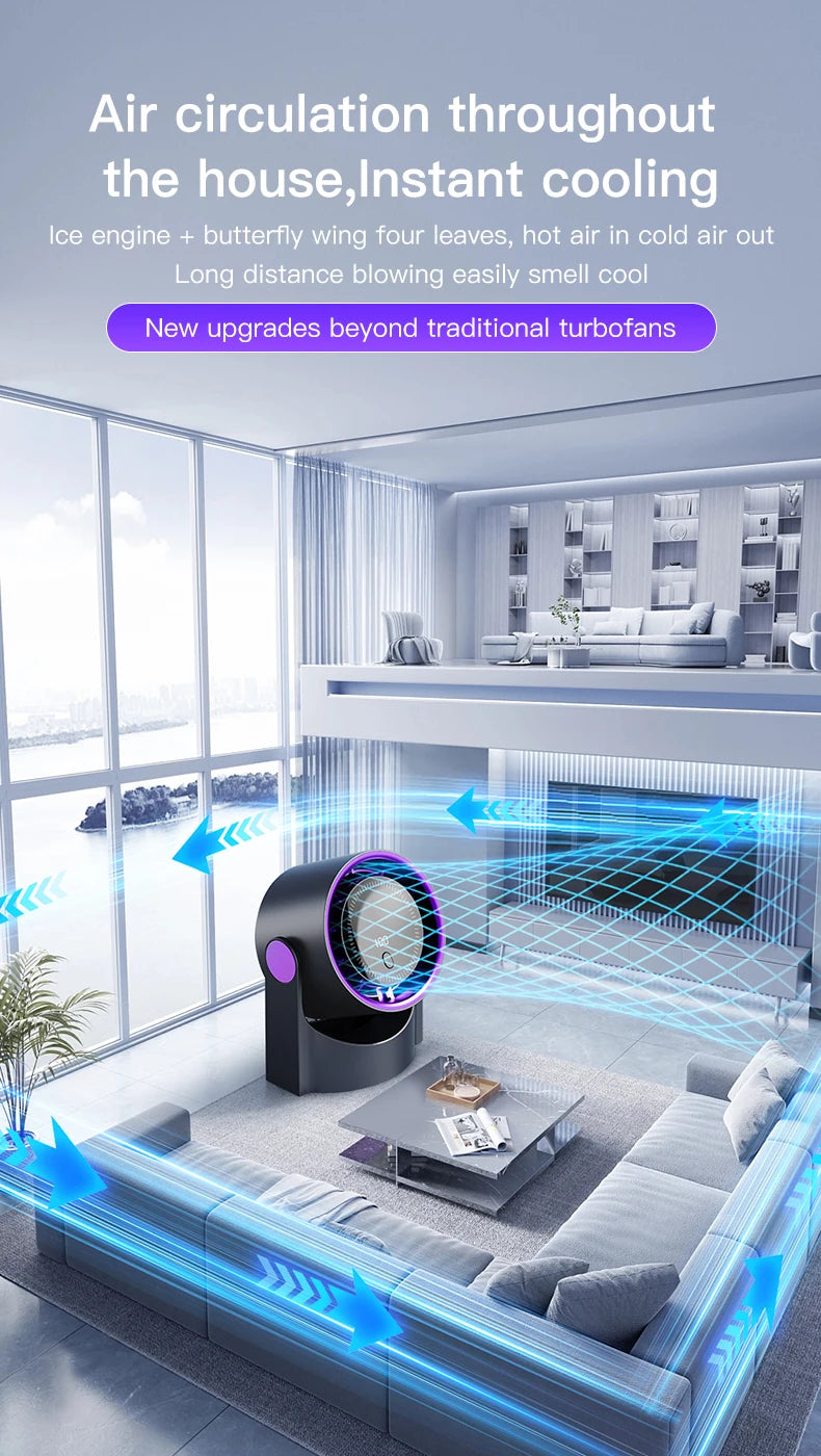 Ventilador Circulador de Aire TINSOL | Inalámbrico, Silencioso y Portátil