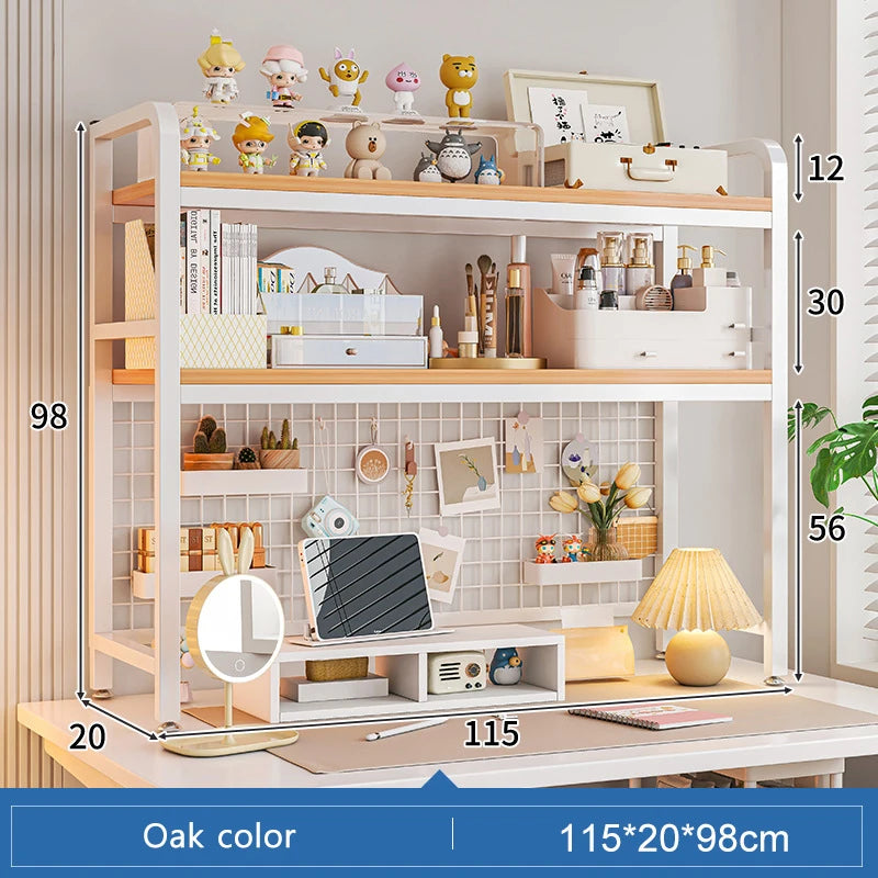 Estantería de Sobremesa Minimalista | Estructura de Acero y Baldas de Madera